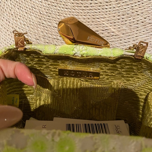 Kotur Citron Lace Clutch NWT - Picture 5 of 8
